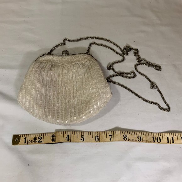 Off-White Beaded Purse - Picture 3 of 3